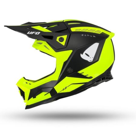 Kask echus UFO czarny/żółty fluo S
