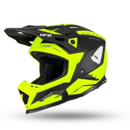 Kask echus UFO czarny/żółty fluo S