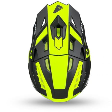 Kask echus UFO czarny/żółty fluo S