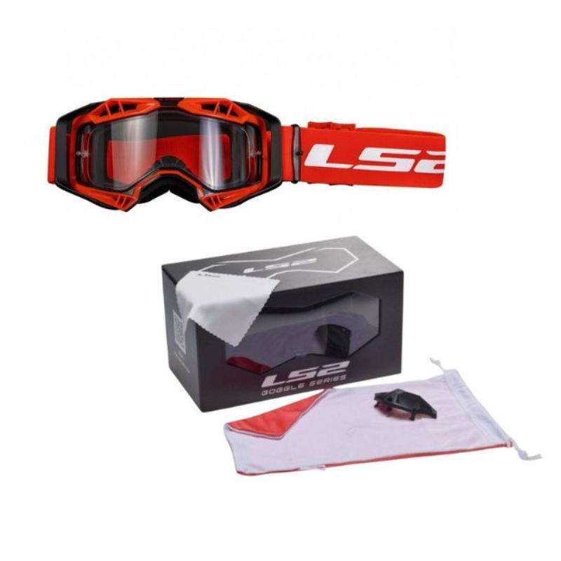 Gogle LS2 Aura enduro czerwone