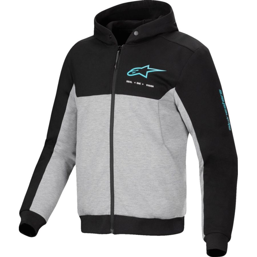 Bluza z kapturem ALPINESTARS CHROME V2 bl/gy/t 2XL