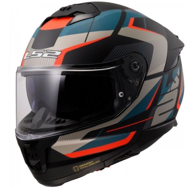 Kask LS2 FF808 stream II road m.black blue-06 XS