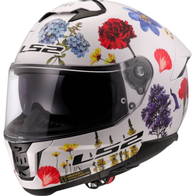 Kask LS2 FF808 stream II flowers white-06 XS