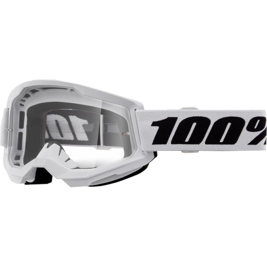 Gogle 100% STRATA 2 white clear Gogle 100% STRATA 2 white clear