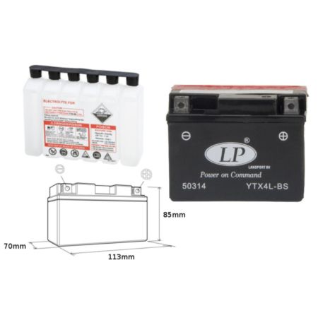 Akumulator LANDPORT ytx4l-bs