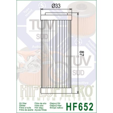 Filtr oleju HF652
