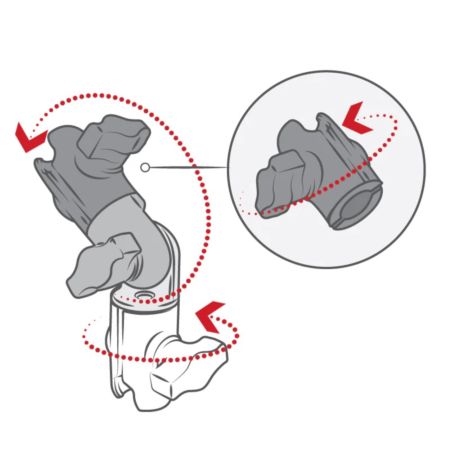 Podwójne ramię gniazda RAM MOUNT krętłem 5" dla ku