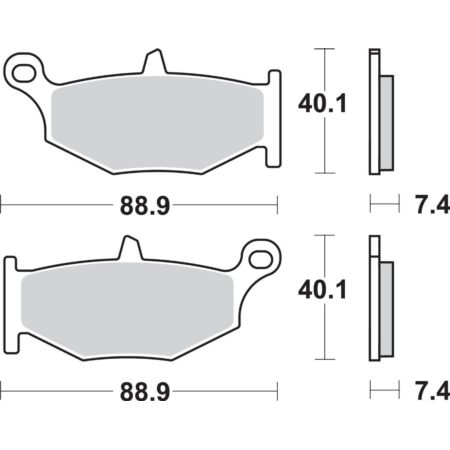 Klocki hamulcowe KH419 street ceramic czarn