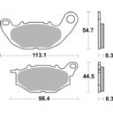 Klocki hamulcowe SBS STREET CERAMIC SUZUKI UN 125