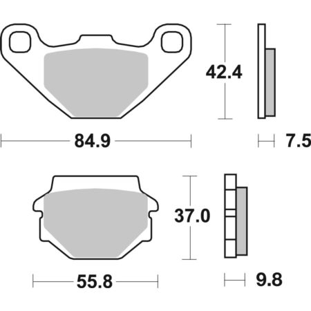 Klocki hamulcowe SBS SCOOTER DERBI BOULEVARD 125