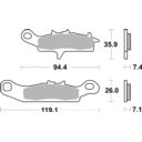 Klocki hamulcowe SBS OFFROAD KAWASAKI KX 65