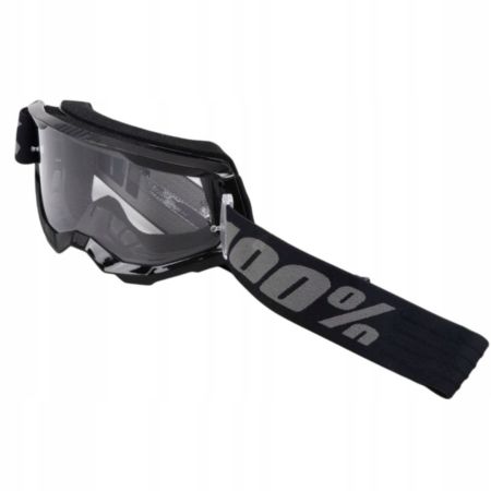 Gogle 100% STRATA 2 black clear + Zrywki RNR