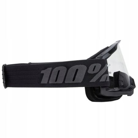 Gogle 100% STRATA 2 black clear + Zrywki RNR