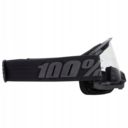 Gogle 100% STRATA 2 black clear + Zrywki RNR