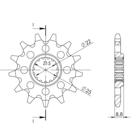 Zębatka przednia SUPERPROX 1248 14 JTf190