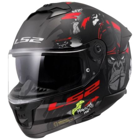 Kask LS2 FF808 stream II angry monkey b.red-06 XS