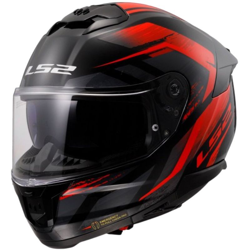 Kask LS2 FF808 stream II fury black red-06 XS