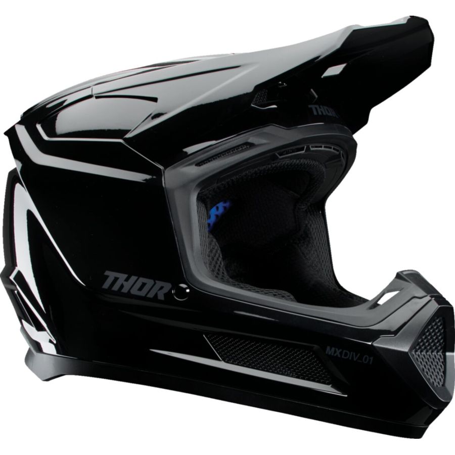Kask dziecięcy THOR YOUTH BLACKOUT gloss black S