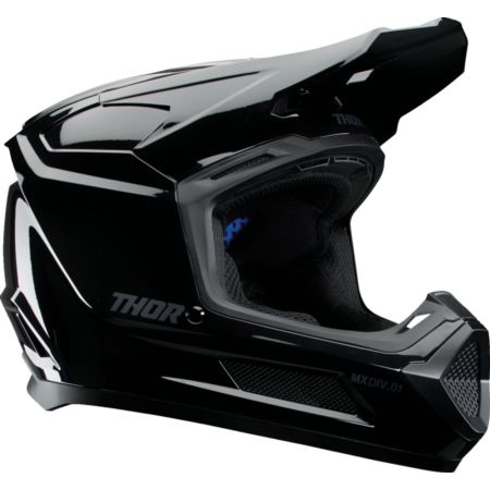 Kask dziecięcy THOR YOUTH BLACKOUT gloss black S