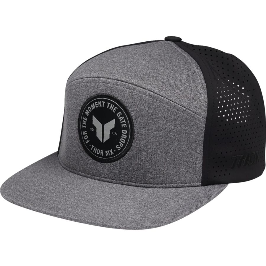 Czapka z daszkiem THOR BADGE HTR gray/black