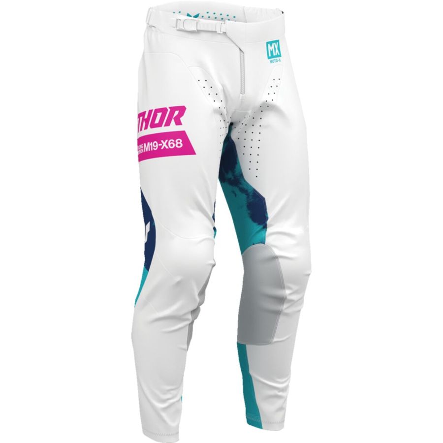Spodnie THOR LAUNCHMODE BLEACH white/aqua 28