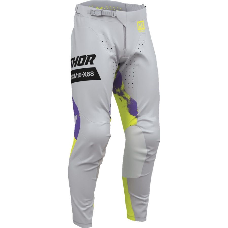 Spodnie THOR LAUNCHMODE BLEACH gray/acid 28