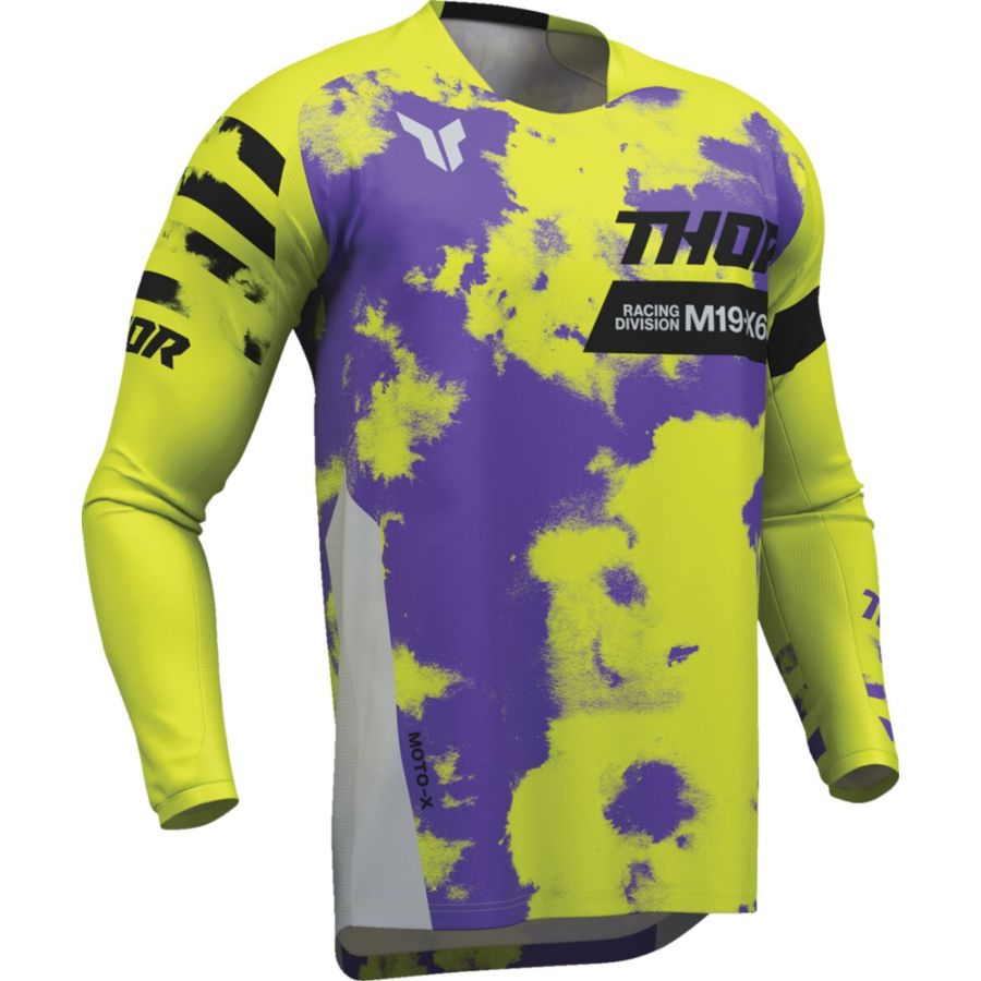 Bluza THOR LAUNCHMODE BLEACH gray/acid S Bluza THOR LAUNCHMODE BLEACH gray/acid S