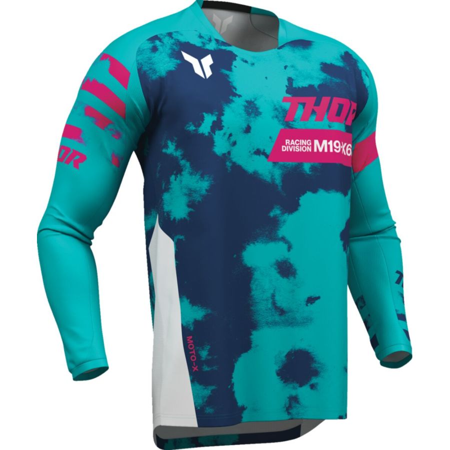 Bluza THOR LAUNCHMODE BLEACH white/aqua S