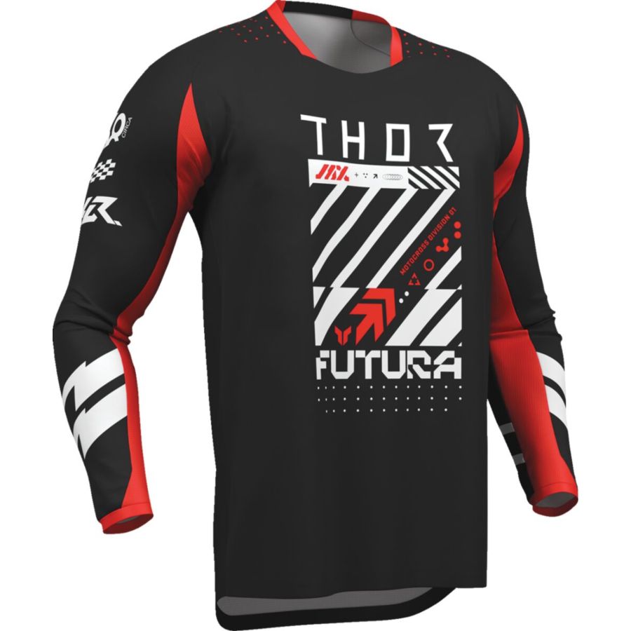 Bluza THOR LAUNCHMODE FUTURA black/red S