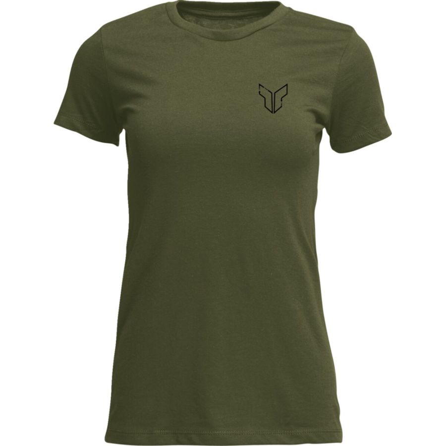T-shirt damski THOR PATCHED UP military green S
