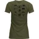 T-shirt damski THOR PATCHED UP military green S