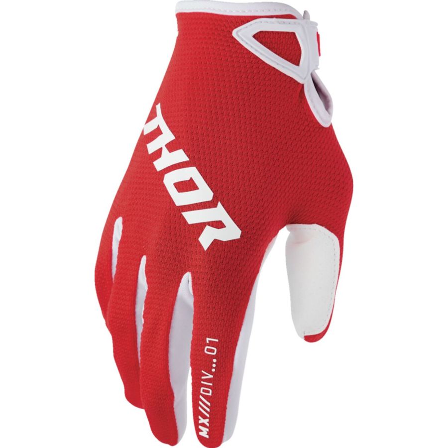 Rękawiczki młodzieżowe THOR RIDEMODE STATIC red XS