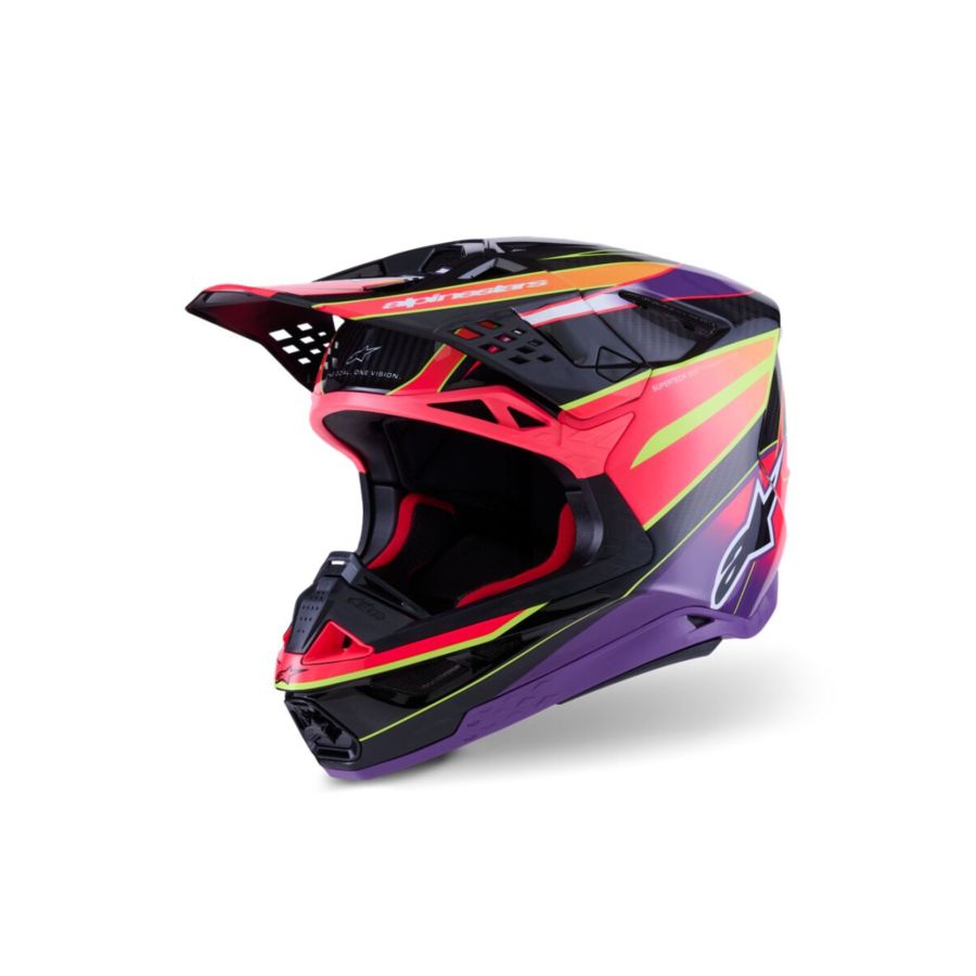 Kask ALPINESTARS SUPERTECH M10 pnk/vio/yllw 2XL Kask ALPINESTARS SUPERTECH M10 pnk/vio/yllw 2XL