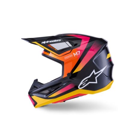 Kask ALPINESTARS SUPERTECH M7 RISE bk/yllw/pnk 2XL