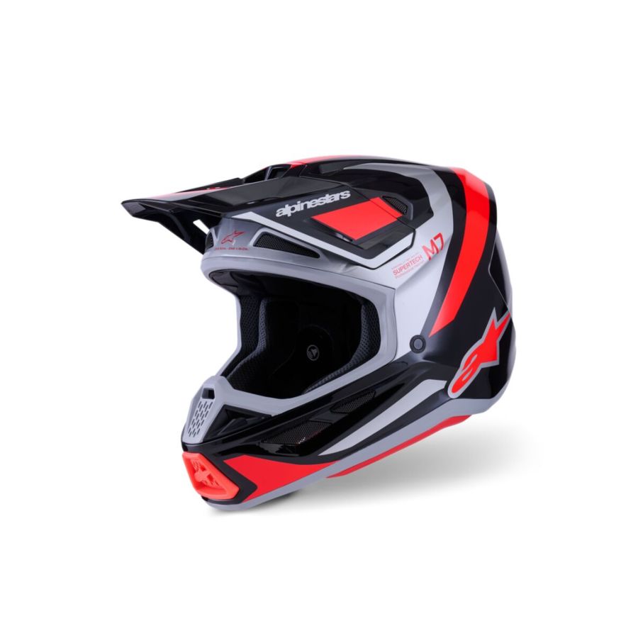 Kask ALPINESTARS SUPERTECH M7 RISE bk/rd/slvr 2XL Kask ALPINESTARS SUPERTECH M7 RISE bk/rd/slvr 2XL