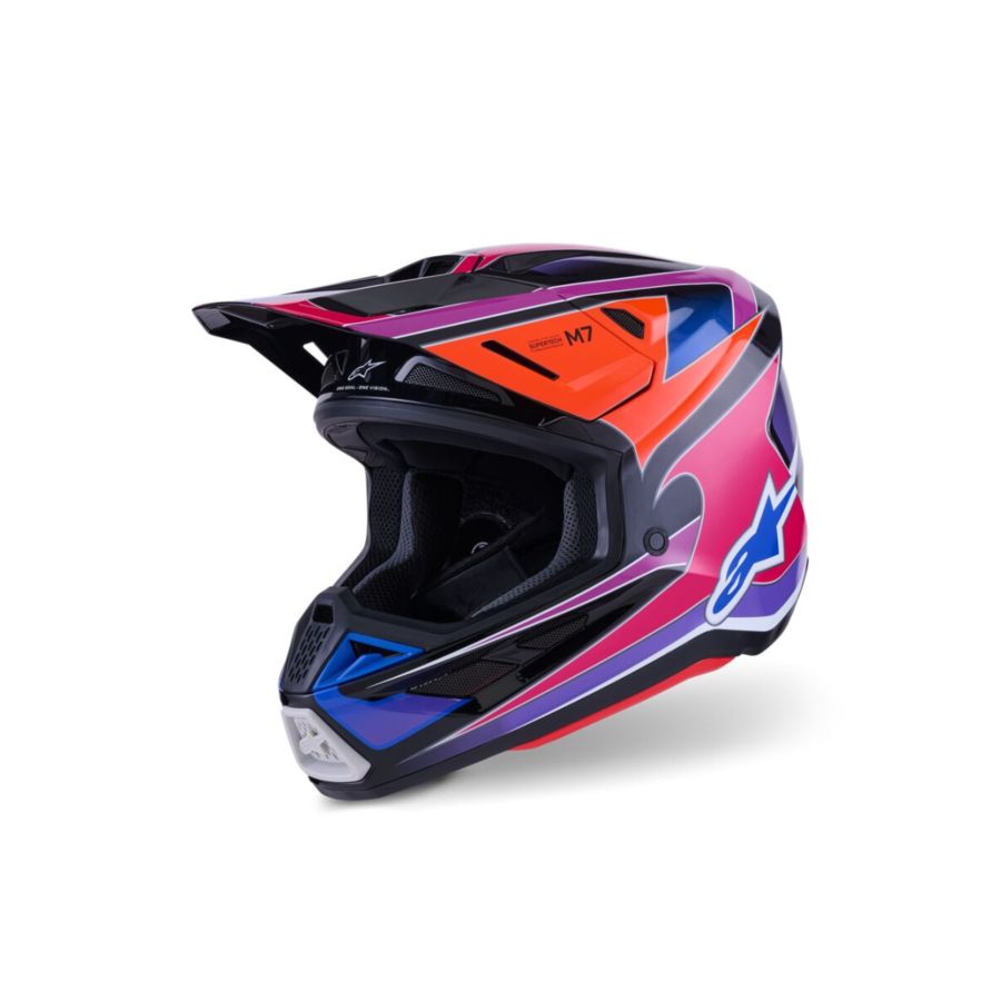 Kask ALPINESTARS SUPERTECH M7 FUSE blu/pu/pnk 2XL