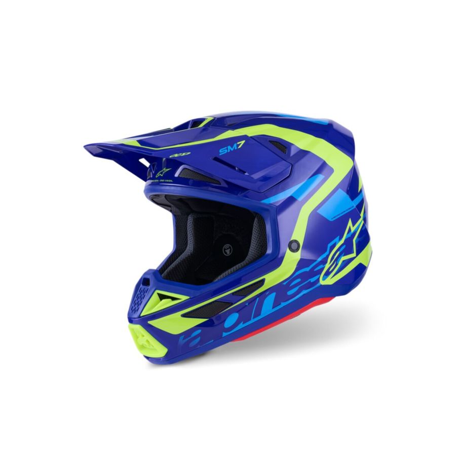 Kask ALPINESTARS SUPERTECH M7 DEED blue/yellow 2XL