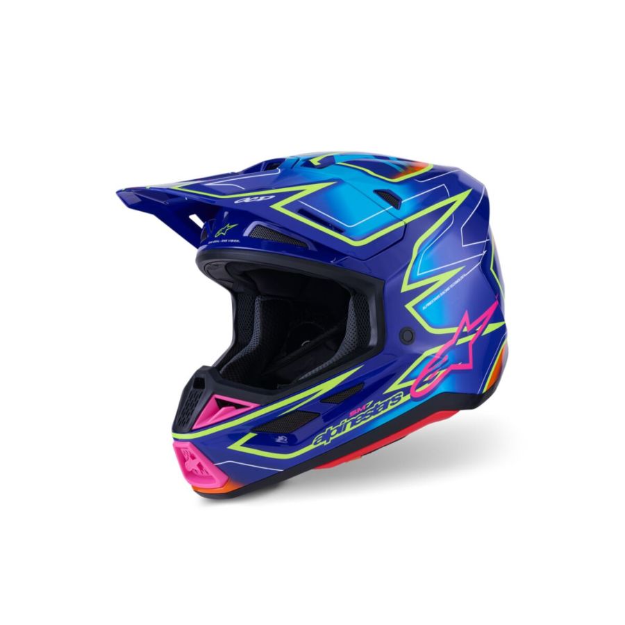 Kask ALPINESTARS SUPERTECH M7 CAST blu/ylw/pnk 2XL