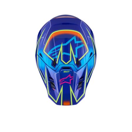 Kask ALPINESTARS SUPERTECH M7 CAST blu/ylw/pnk 2XL
