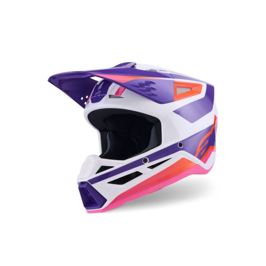 Kask ALPINESTARS SUPERTECH M3 HEAT wht/pu/pnk 2XL