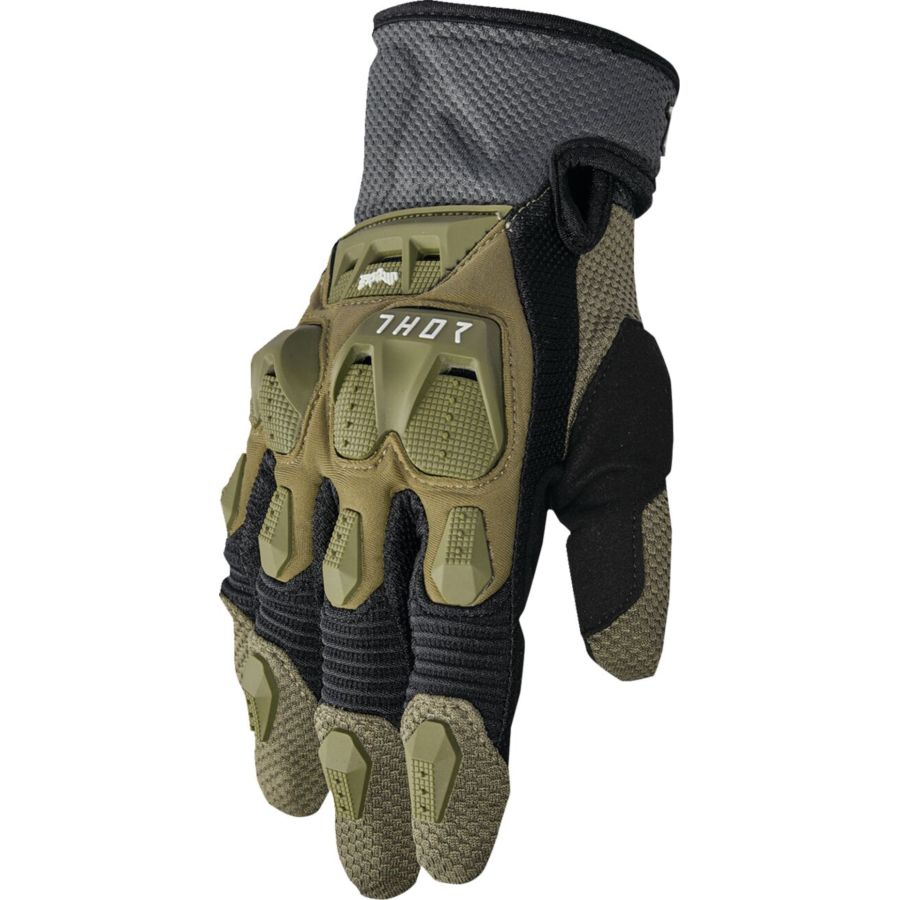 Rękawiczki THOR TERRAIN ARMY/CHARCOAL zielone XS