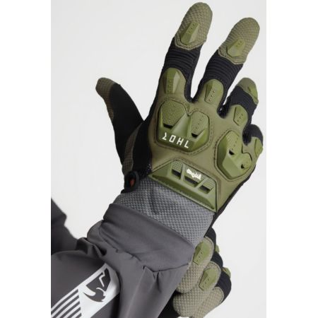 Rękawiczki THOR TERRAIN ARMY/CHARCOAL zielone XS