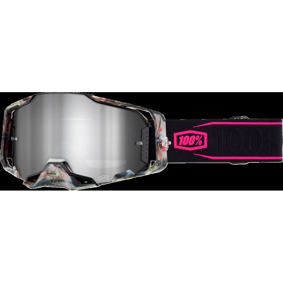 Gogle 100% ARMEGA SARCELLE mirror silver