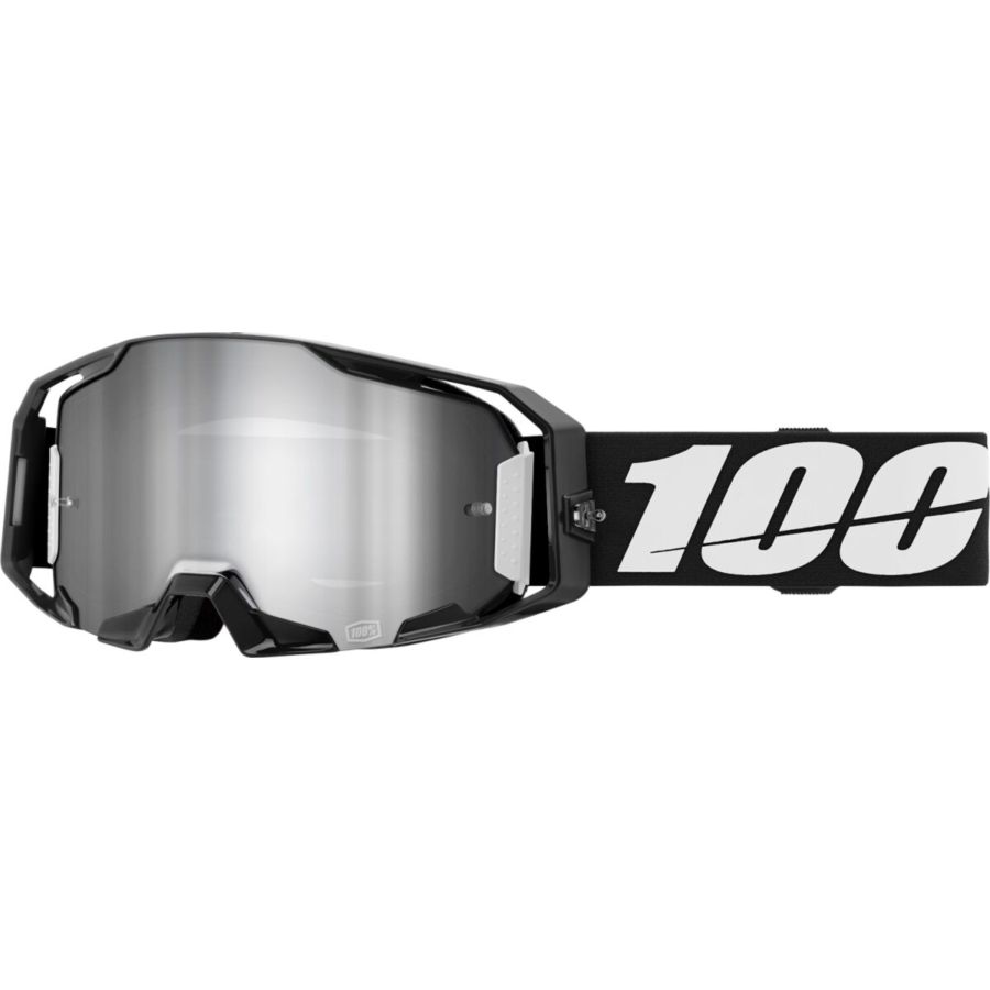 Gogle 100% ARMATIC black mirror silver