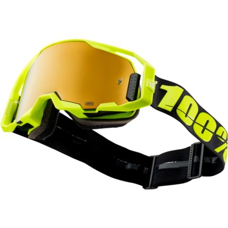 Gogle 100% ARMATIC fluo yellow mirror gold