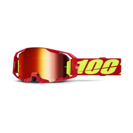 Gogle 100% ARMATIC red mirror red
