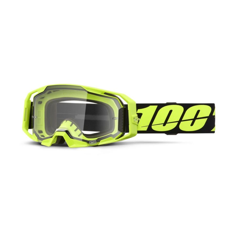 Gogle 100% ARMATIC neon yellow mirror clear
