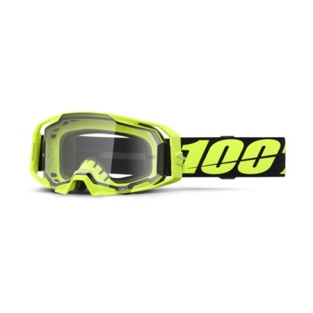 Gogle 100% ARMATIC neon yellow mirror clear