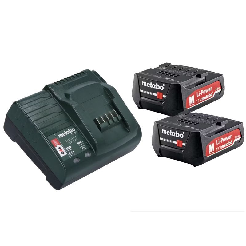 METABO AKUMULATOR 12V 2,0 x2 +Ładowarka SC 30