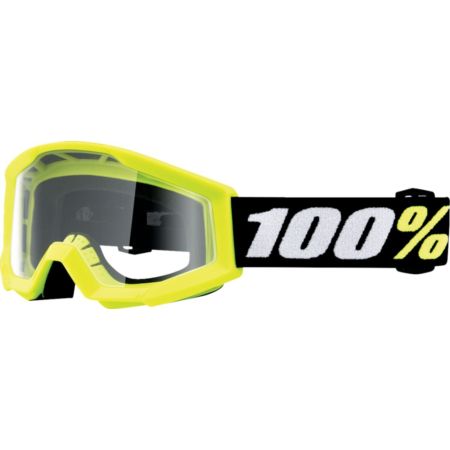 Gogle dziecięce 100% STRATA MINI YELLOW clear